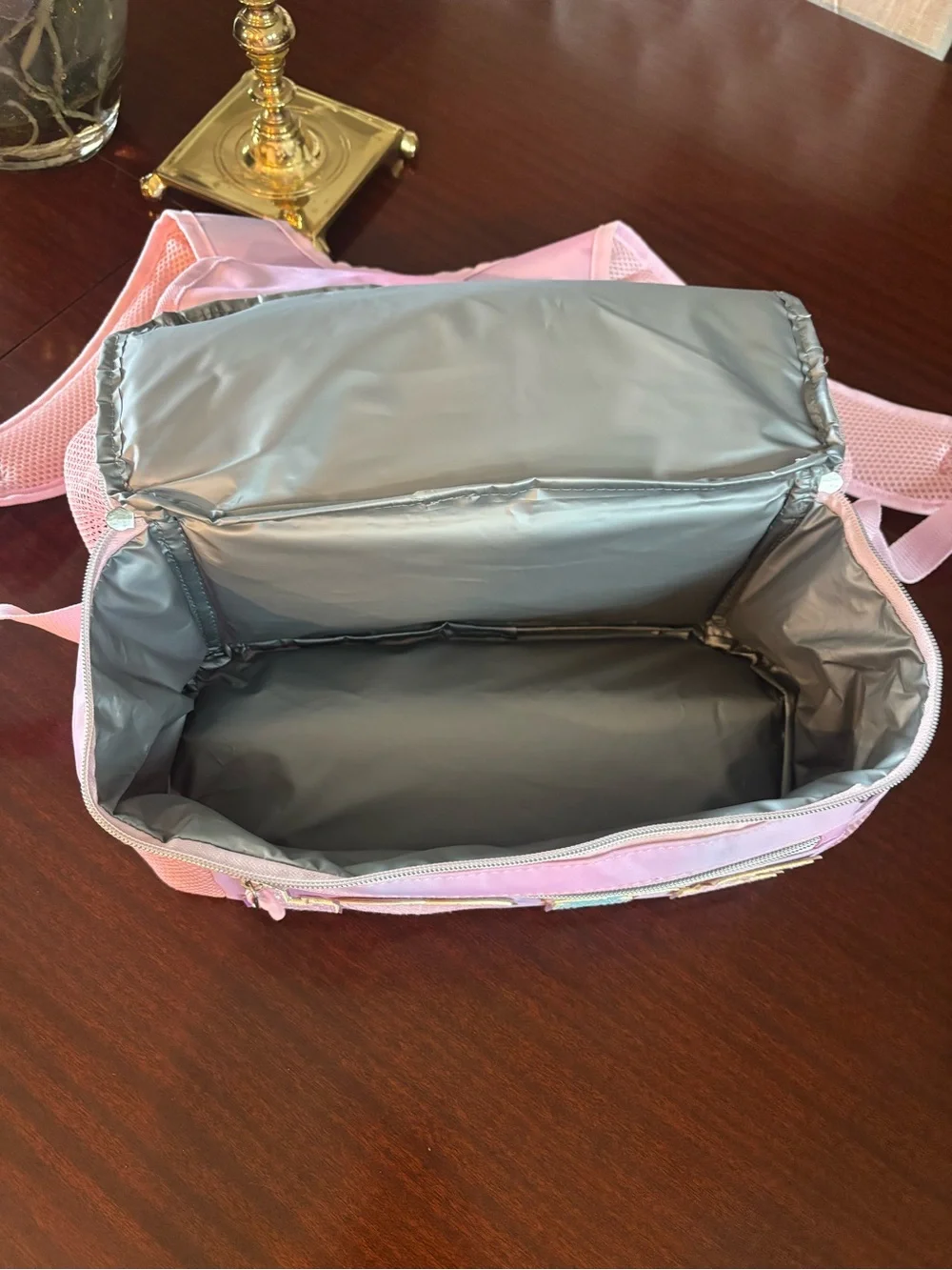 Tommy Bahama Kids Pink Mesh 'LOVE' Backpack/ Insulated Cooler- Beach Bag - NWOT